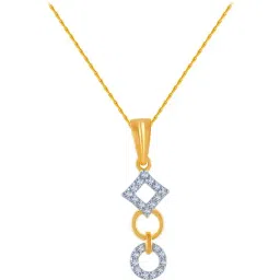 P.C. Chandra Jewellers 14 kt Gold & Diamond Pendant without Chain-image-23