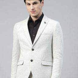 Givo Single-Breasted Uncrushable Peaked Lapel Blazers-image-47