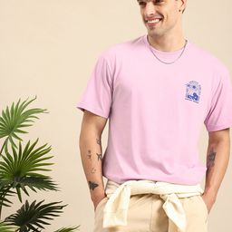 Mast & Harbour Men Printed Pure Cotton Bio Finish T-shirt-image-24