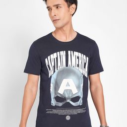 SF JEANS by Pantaloons Men Captain America Typography Printed Pure Cotton T-shirt-picture-34