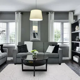 Sapana Carpet-Mats Grey Abstract No Shredding Polyester Carpet image 1