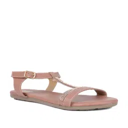 Bata Women's Blush Pink Ankle Strap Sandals-picture-46