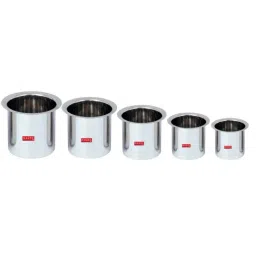 HAZEL Silver Stainless Steel Milk Container - Set of 5 (2800 ML)-22