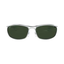 Ray-Ban 0RB3119M Dark Green Olympian I Deluxe Rectangular Sunglasses - 62 mm-image-50