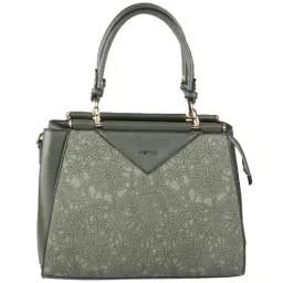 Metro Green Embroidered Medium Handbag-28
