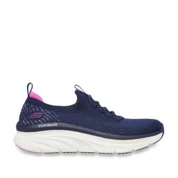 Skechers Women's D'LUX WALKER Navy Purple Casual Slip On Shoe-image-47