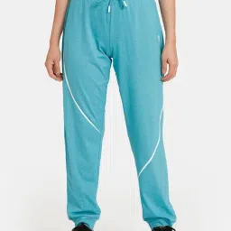Rosaline by Zivame Blue Mid Rise Trackpants-picture-41