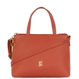 Baggit Red Solid Medium Handbag-image-45