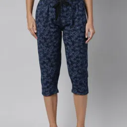 Kryptic Blue Printed Capris-image-29