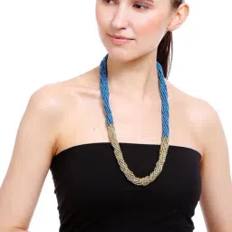 Imli Street Blue & Golden Necklace-52