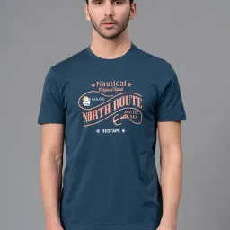 Red Tape Dark Blue Regular Fit Graphic Print Cotton Crew T-Shirt-image-57