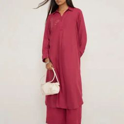 Utsa by Westside Magenta Floral Embellished A-Line Kurta-image-48