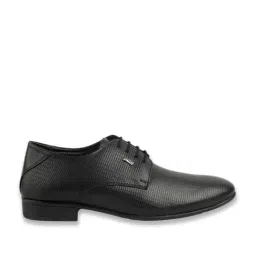 Metro Men's Black Derby Shoes-picture-0