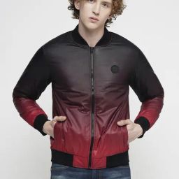 Produkt By Jack & Jones Blue & Red Regular Fit Ombre Bomber Jacket-image-88