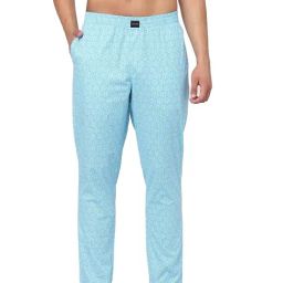 Jack & Jones Light Blue Printed Cotton Nightwear Pyjamas-image-40
