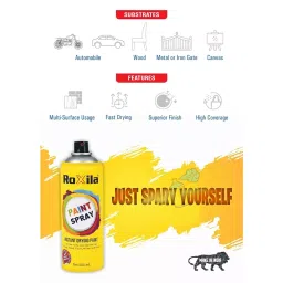 Roxila 400 ml Matt Finish Multipurpose Spray Paint Matt White image 3
