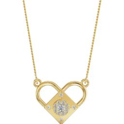 EMORI 14k (585) Heart of Eternity Diamond Necklace for Women-image-67
