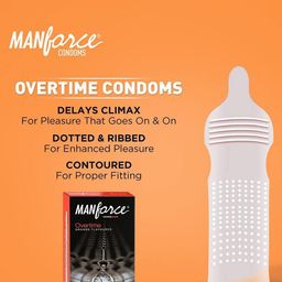 Manforce Set Of 2 3 In 1 Wild Strawberry Flavor & Overtime Orange Condoms - 10 Pcs Each image 3