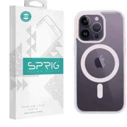 Sprig Transparent Magnetic Back Cover for APPLE iPhone 14 Pro Max (Pink)-image-95