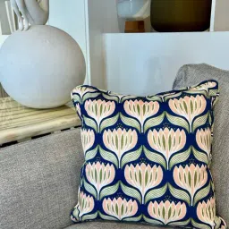 Bells & Whistles Kamala Sage Silk Floral Cushion Cover-picture-8