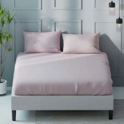 Nautica Compass-400 Pink Cotton 400 TC King Size Bedsheet With 2 Pillow Covers-image-97