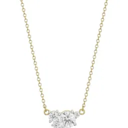 EMORI 18k (750) Yellow Gold Bouquet Cascade Necklace for Women-image-16