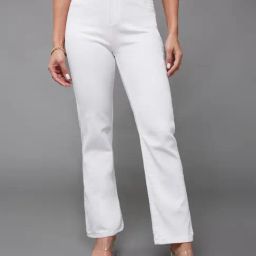 Miss Chase White Denim Solid Jeans-picture-30