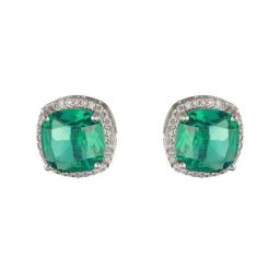 Priyaasi Green Emerald Contemporary Emerald Stud Earring image 3