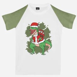 RISH Unisex White & Green Printed T-Shirt-image-9