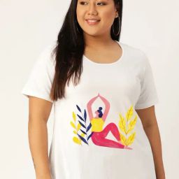 Therebelinme White Cotton Relaxed Fit Graphic Print T-Shirt-image-20