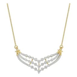 EMORI 14k (585) Yellow Gold Teriza Diamond Necklace for Women-image-15