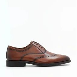 Aldo Men's Cognac Brogue Shoes-image-27