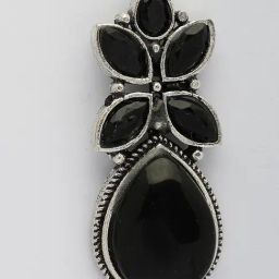 NVR Black Statement Drop Earrings image 3