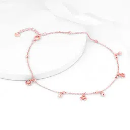 GIVA 925 Sterling Silver Rose Gold CIng Clubs Anklets For Women-image-84