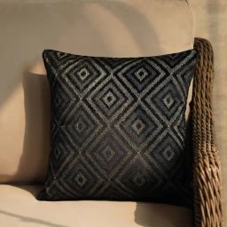 Pure Home and Living Black Cotton Embroidery Cushion Covers-image-33