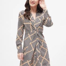 Kibo Multi Crepe Print Mini Dress-image-41
