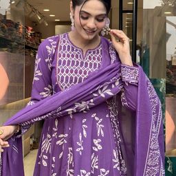 KALINI Women Ethnic Motifs Printed Regular Kurta with Trousers & With Dupatta image 5