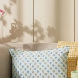 Pure Home and Living Blue Cotton Embroidery Cushion Covers-image-64