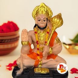 DARIDRA BHANJAN Orange Religious Idol Showpiece-image-70
