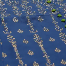 YASH GALLERY Blue Printed A Line Kurta image 5