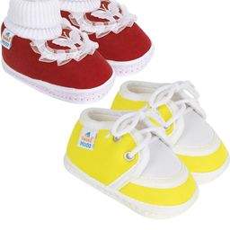 NESKA MODA 3 To 12 Months Baby Boys & Baby Girls 2 Pair Combo Soft Cotton Butterfly Frill Booties-image-50