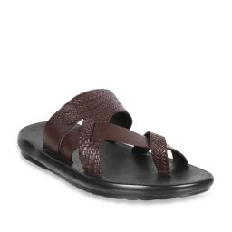 Mochi Men's Brown Toe Ring Sandals-image-85