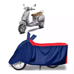 Auto Pearl Two Wheeler Cover with Bag for Vespa Vespa VXL, Red & Blue-image-40