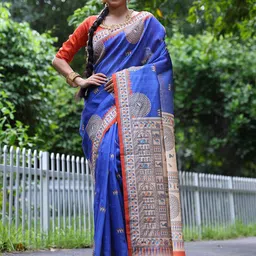 Divyadham Textiles Woven Design Zari Pure Silk Handloom Banarasi Saree-image-58