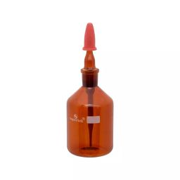 Supertek 60 ml Amber Dropping Bottle Kit With Rubber Teat, Dropping Pipette Ground Into Bottle Neck, 12.120.0060-48