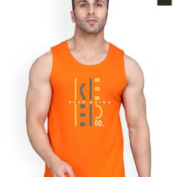 SLOWLORIS Men Pack Of 2 Printed Bio-Wash Combed Cotton Gym Vests-picture-45
