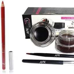 Lenon Set Of 4 Gel Eyeliner - 10 ml Each With Lip Liner - 1 g Each - Red & White-4