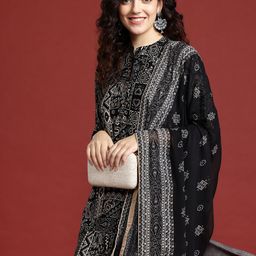Anouk Women Paisley Printed Regular Kurta with Palazzos & With Dupatta-30