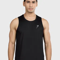 FUAARK Ultra Light Weight & Stretchable Tank Vest Ember Running Tank Black-S-image-20
