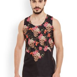 Wear Your Mind Men Black Printed Round Neck T-shirt-image-30
